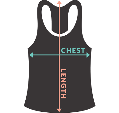 Women's Racerback Tank size chart